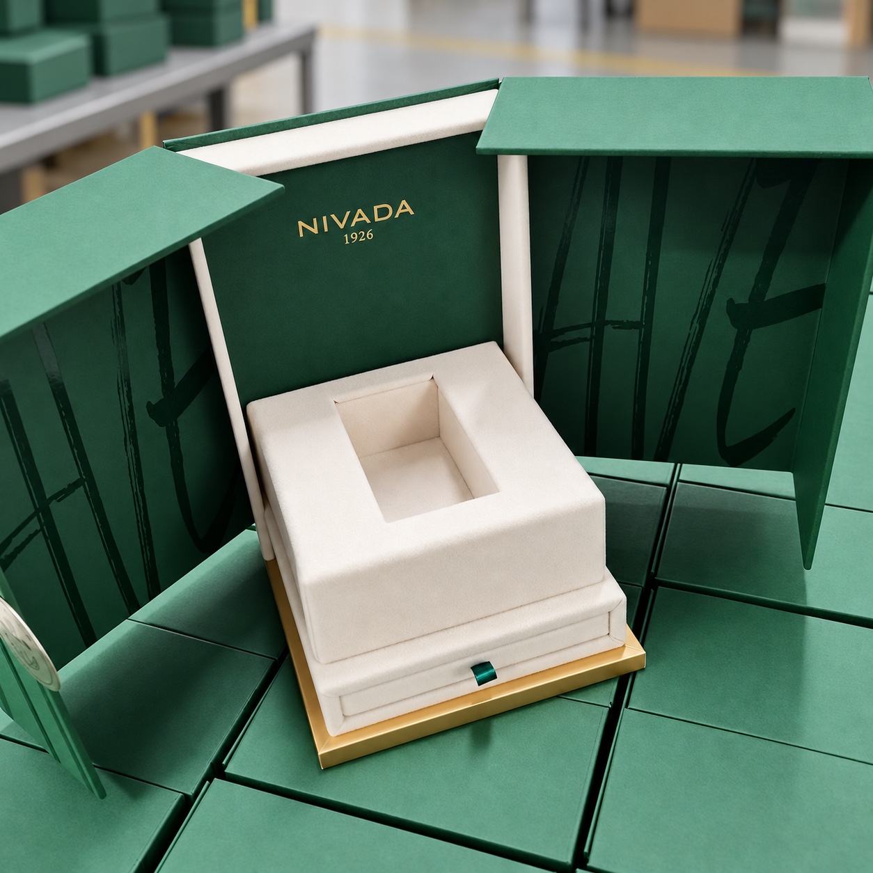 Open custom watch presentation box checked during batch production