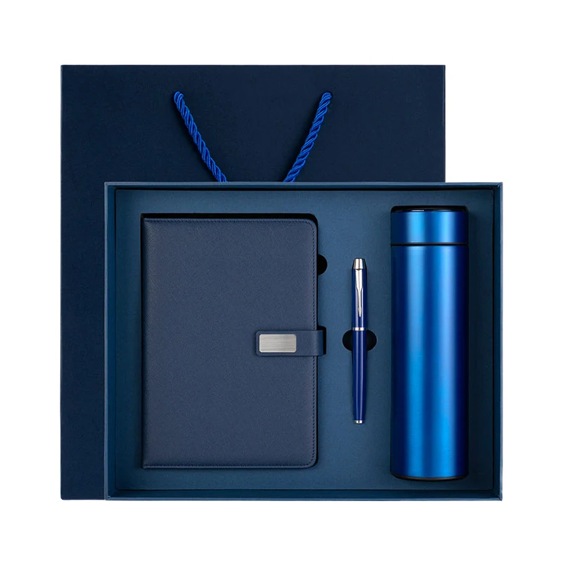 Custom Notebook, Pen & Insulated Bottle Gift Set, view 1