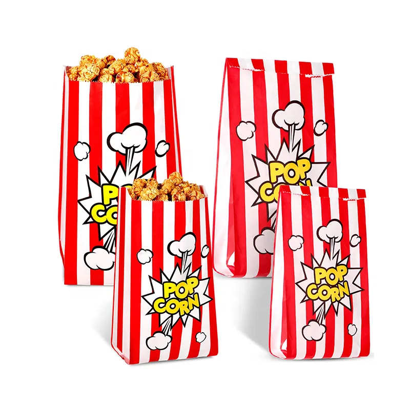 Custom snack paper bags prepared for a packaging project