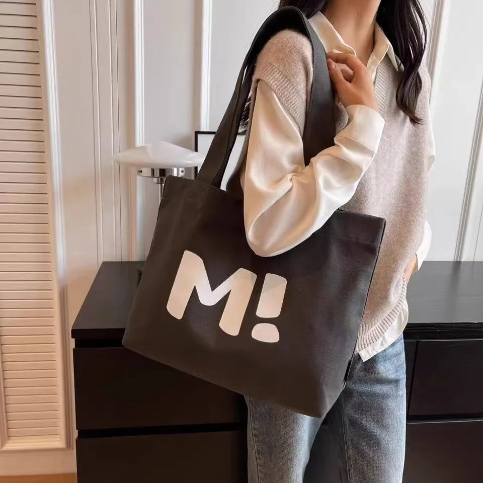 Customized Organic Cotton Canvas Tote Bag with Rope Handle Eco-Friendly Folding Shopping Bag with Sustainable Logo Printing
