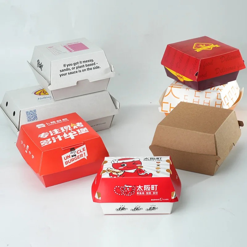 Custom square paper food boxes