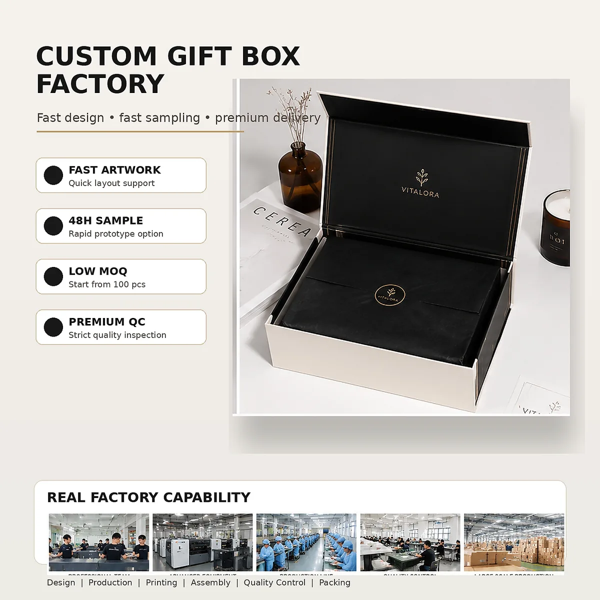Custom Luxury Magnetic Rigid Gift Box with Logo for Jewelry Perfume Cosmetics Skincare Packaging